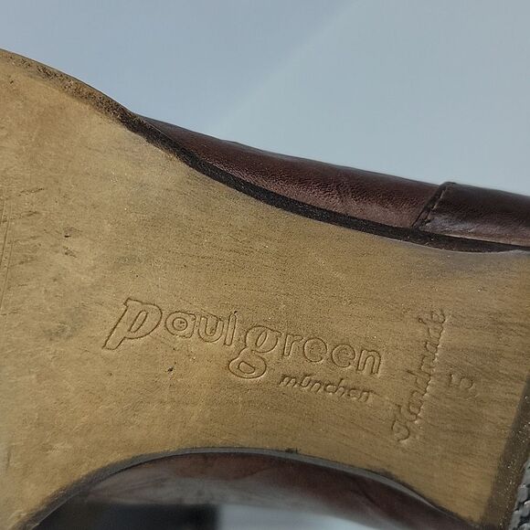 Paul Green Strappy Brown Leather Handmade Women's Ankle Boots - Picture 15 of 16